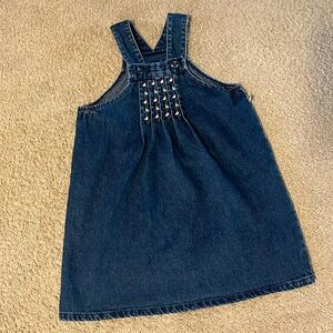 VINTAGE McKIDS GIRLS SIZE 5 DENIM OVERALL DRESS